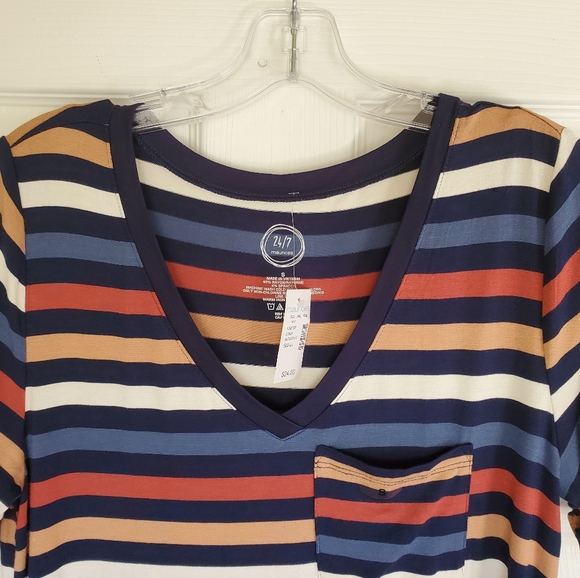 🆕️ NWT Maurices Multicolored Stripped Shirt - Picture 3 of 5